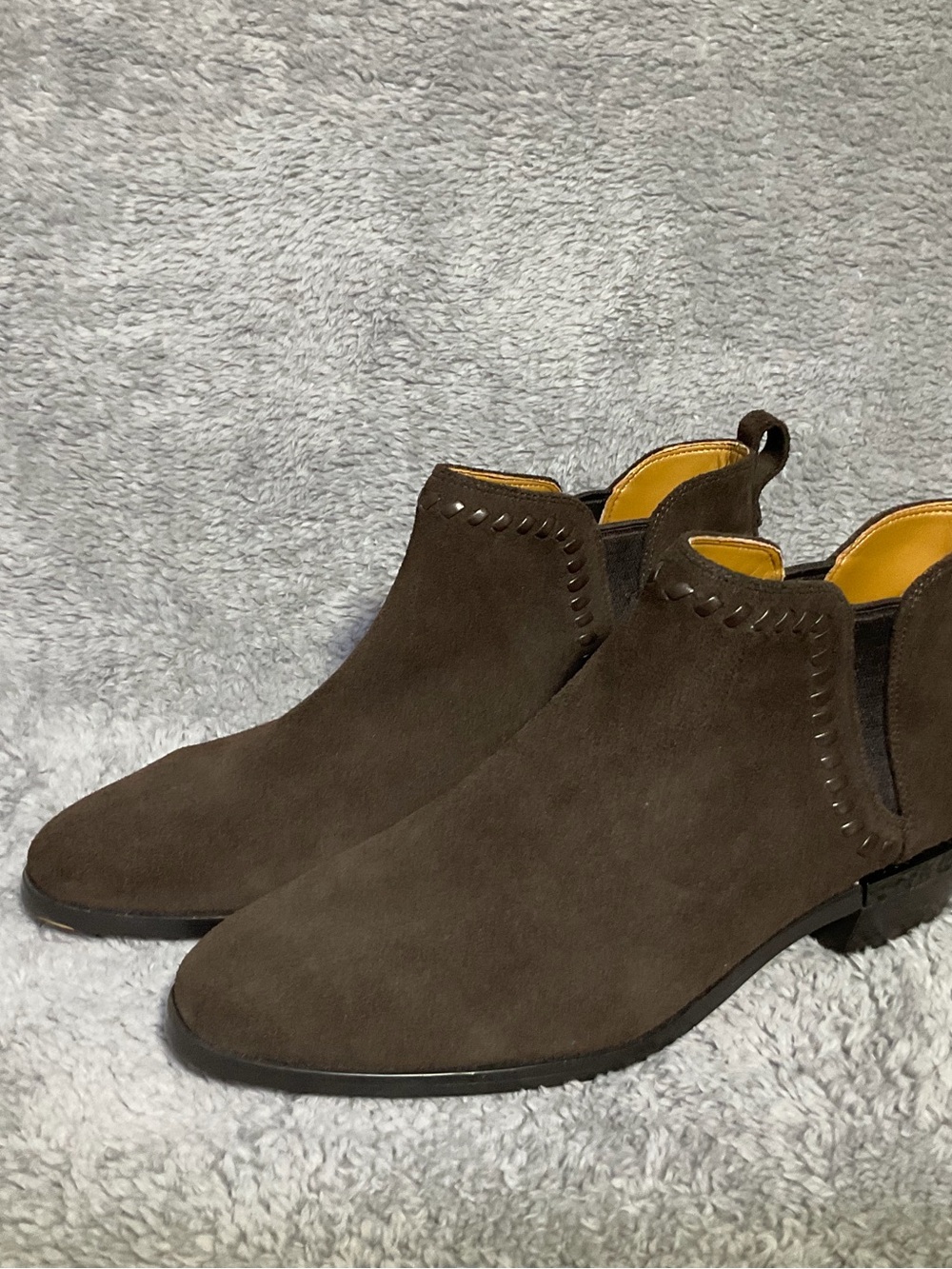 Men's Suede Chelsea Boots in Dark Brown